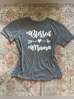 Gray 'Blessed Mama' Kids T-Shirt